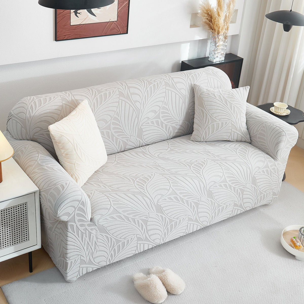 Stretch Sofa Slipcover 1-Piece Furniture Protector Couch with Elastic Bottom for Kids - Ornate Home