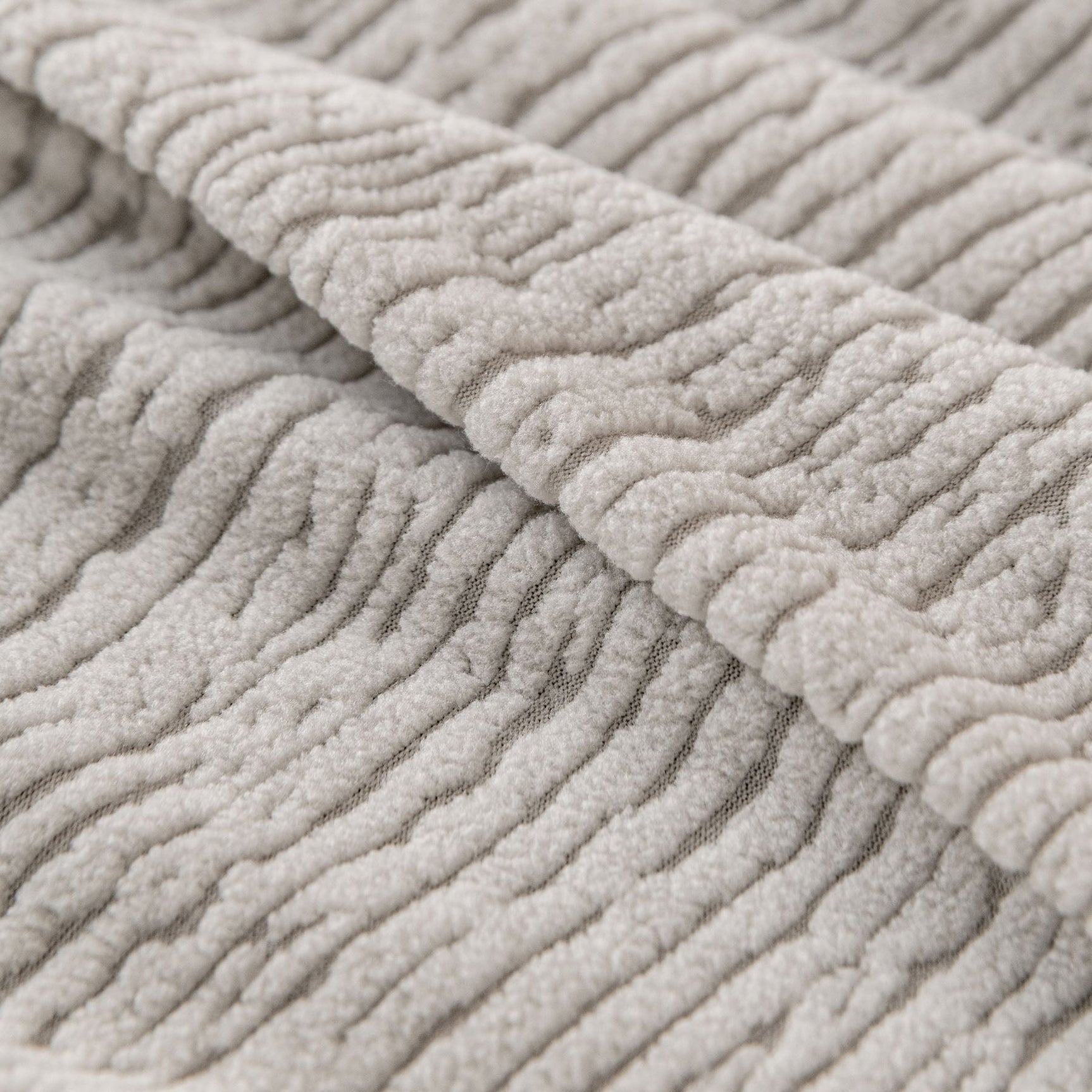Stretch Textured Vertical Stripe Couch Slipcover, Soft Jacquard Elastic Sofa Cover - Ornate Home