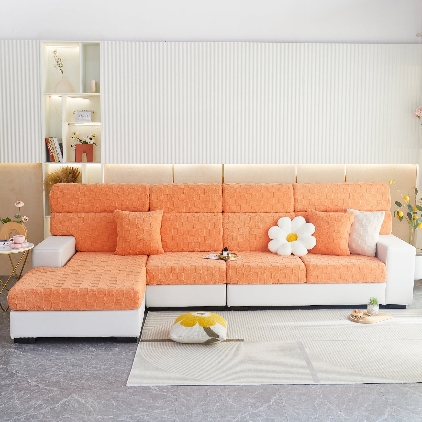Stretchable Cotton Velvet Sofa Cover Furniture Covers for Pets Slipcovers and Couch Cushion Covers - Ornate Home