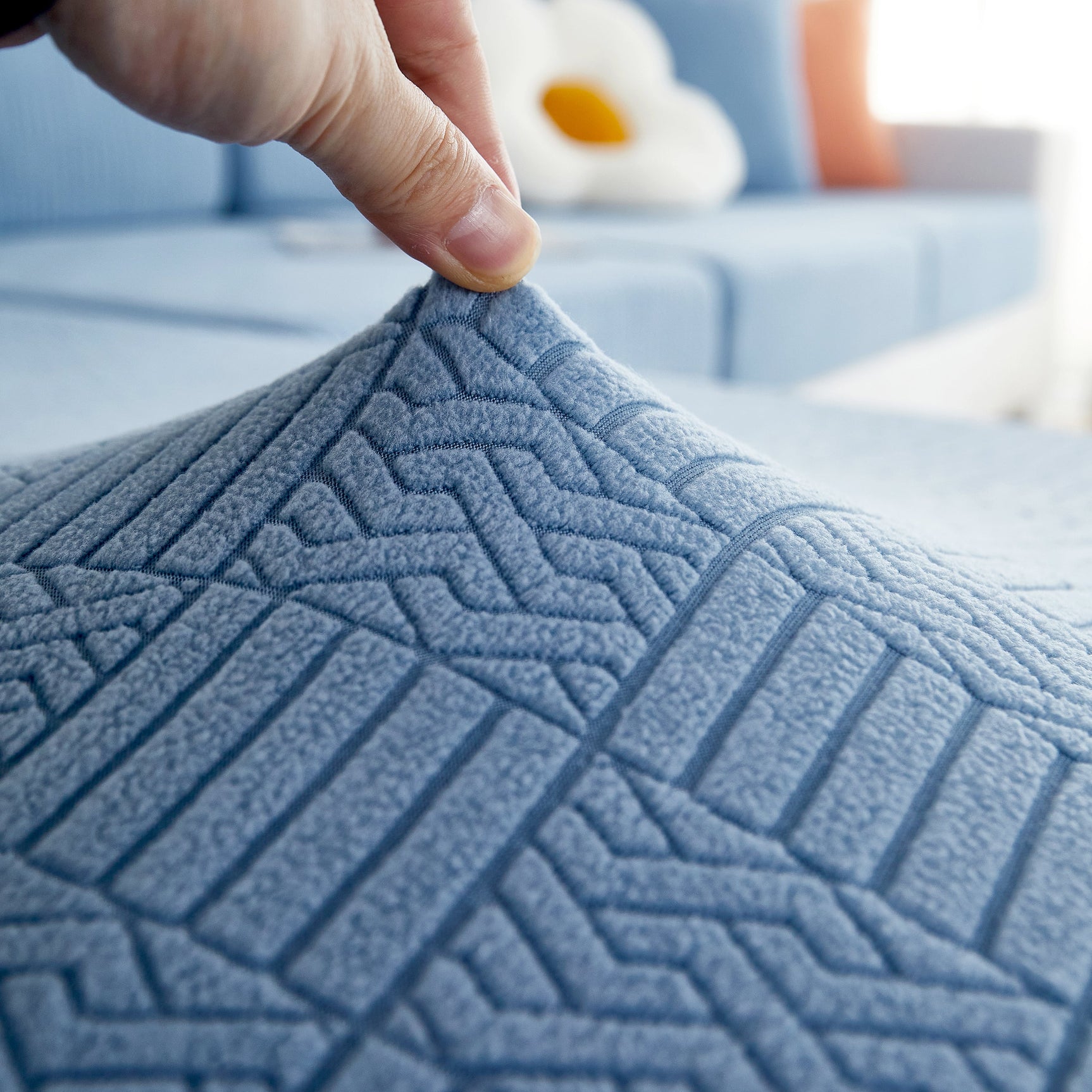 Stretchable Jacquard Fleece Sofa Cover Non-Slip Pet Furniture Protector Recliner and Cushion Slipcovers - Ornate Home