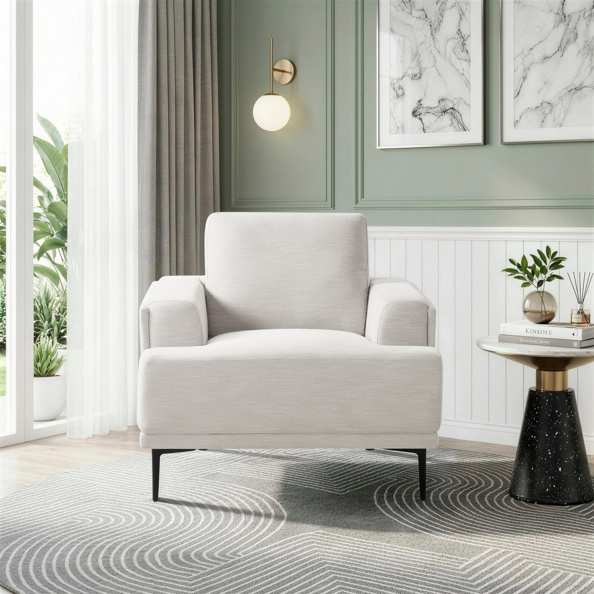 Stride Beige Chair - Ornate Home