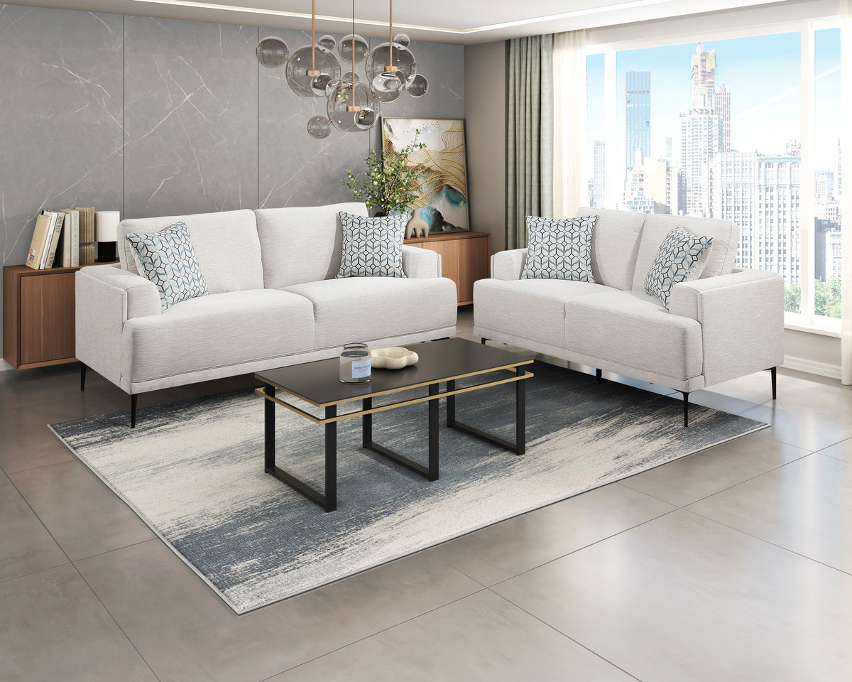 Stride Beige Loveseat - Ornate Home