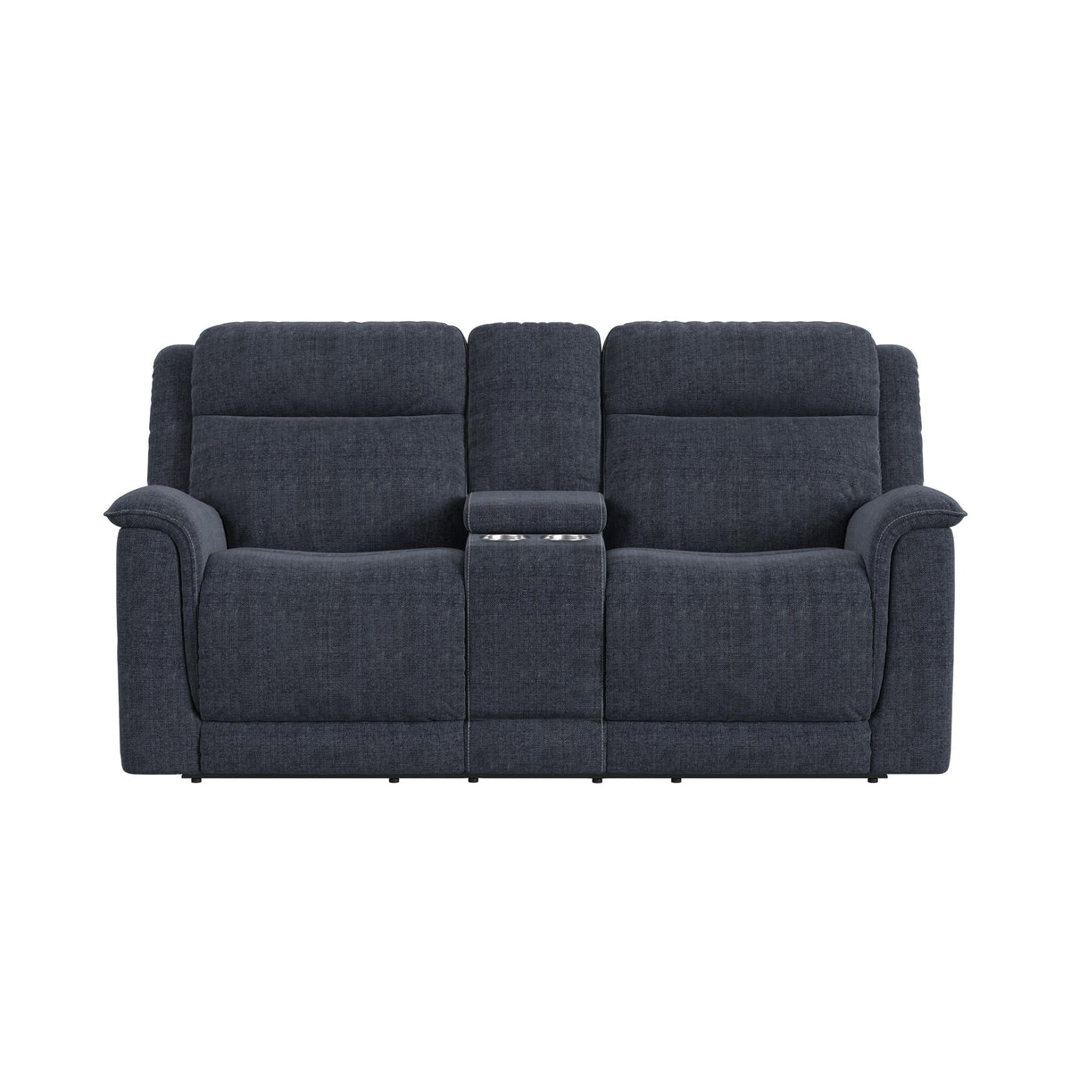 Striker Bristol Cobalt Loveseat with Console - Ornate Home