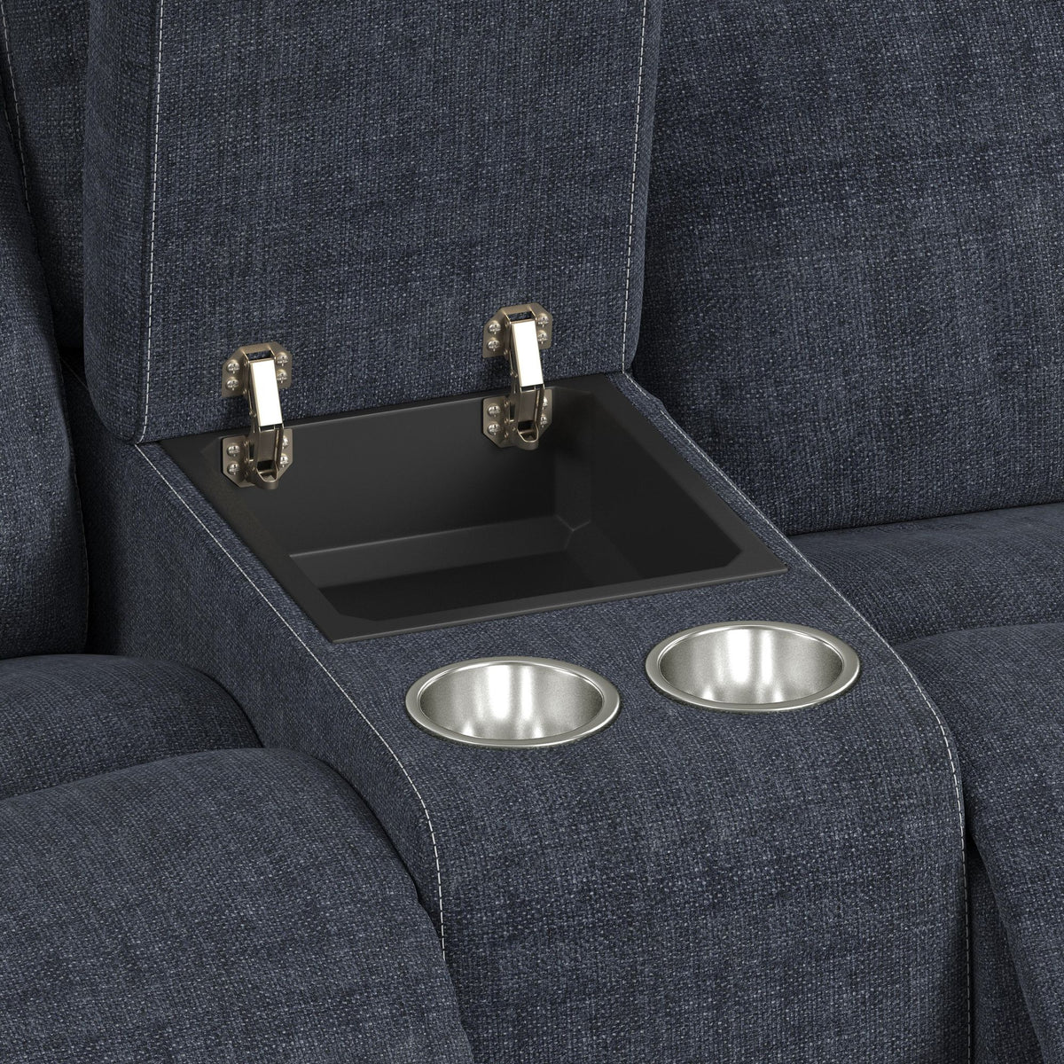 Striker Bristol Cobalt Loveseat with Console - Ornate Home