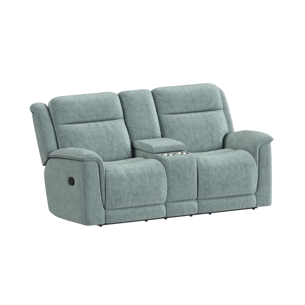 Striker Bristol Seafoam Loveseat with Console - Ornate Home