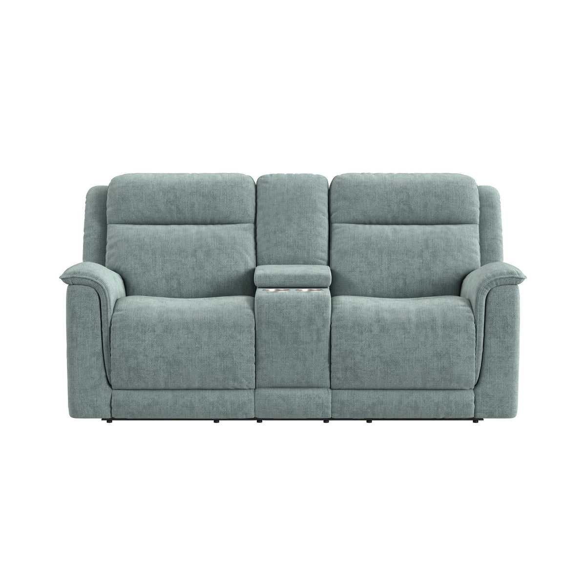 Striker Bristol Seafoam Loveseat with Console - Ornate Home