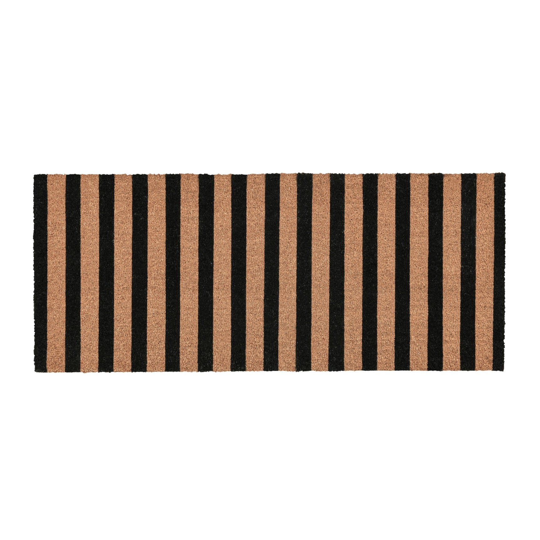 Striped Black/Natural 24x57 Doormat - Ornate Home