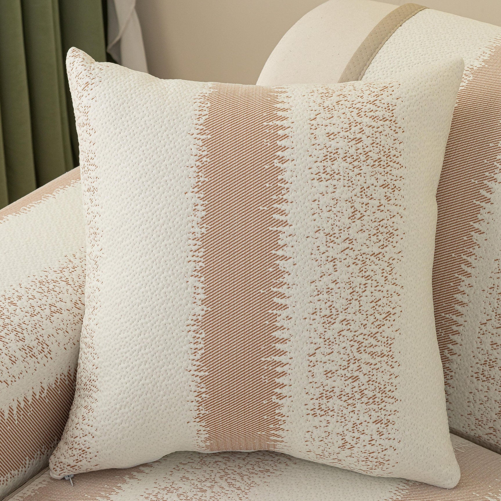 Striped Non-Slip Cooling Couch Cover, Summer Couch Pads for Seat Back Armrest - Ornate Home