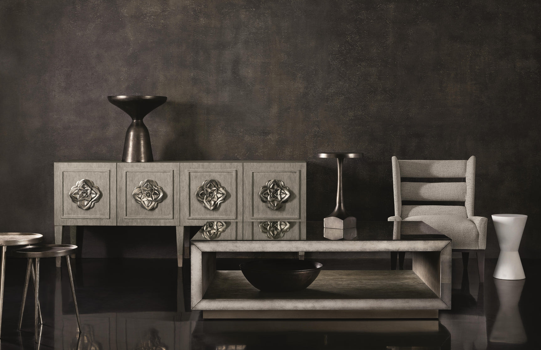 Stroud Matte Graphite Accent Table - Ornate Home