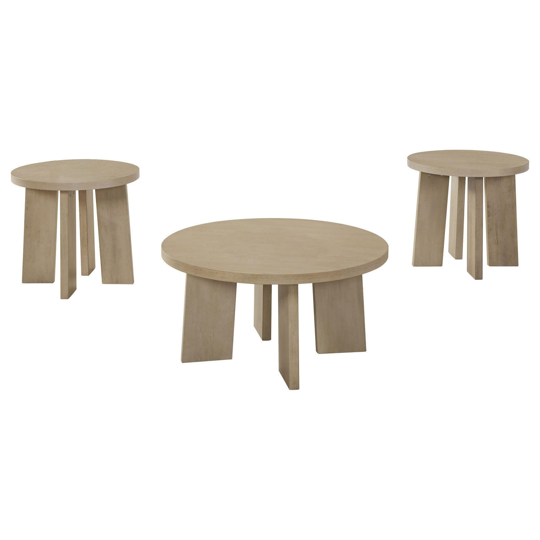 Strouse Natural Oak Coffee Table Set - Ornate Home