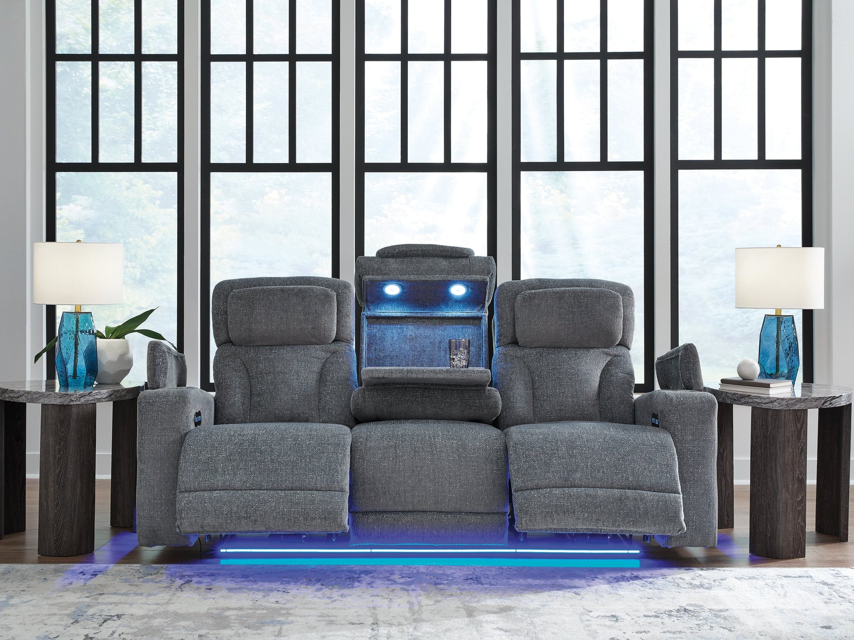 Studio Cave Steel Power Reclining Sofa (Online Special Price) - Ornate Home
