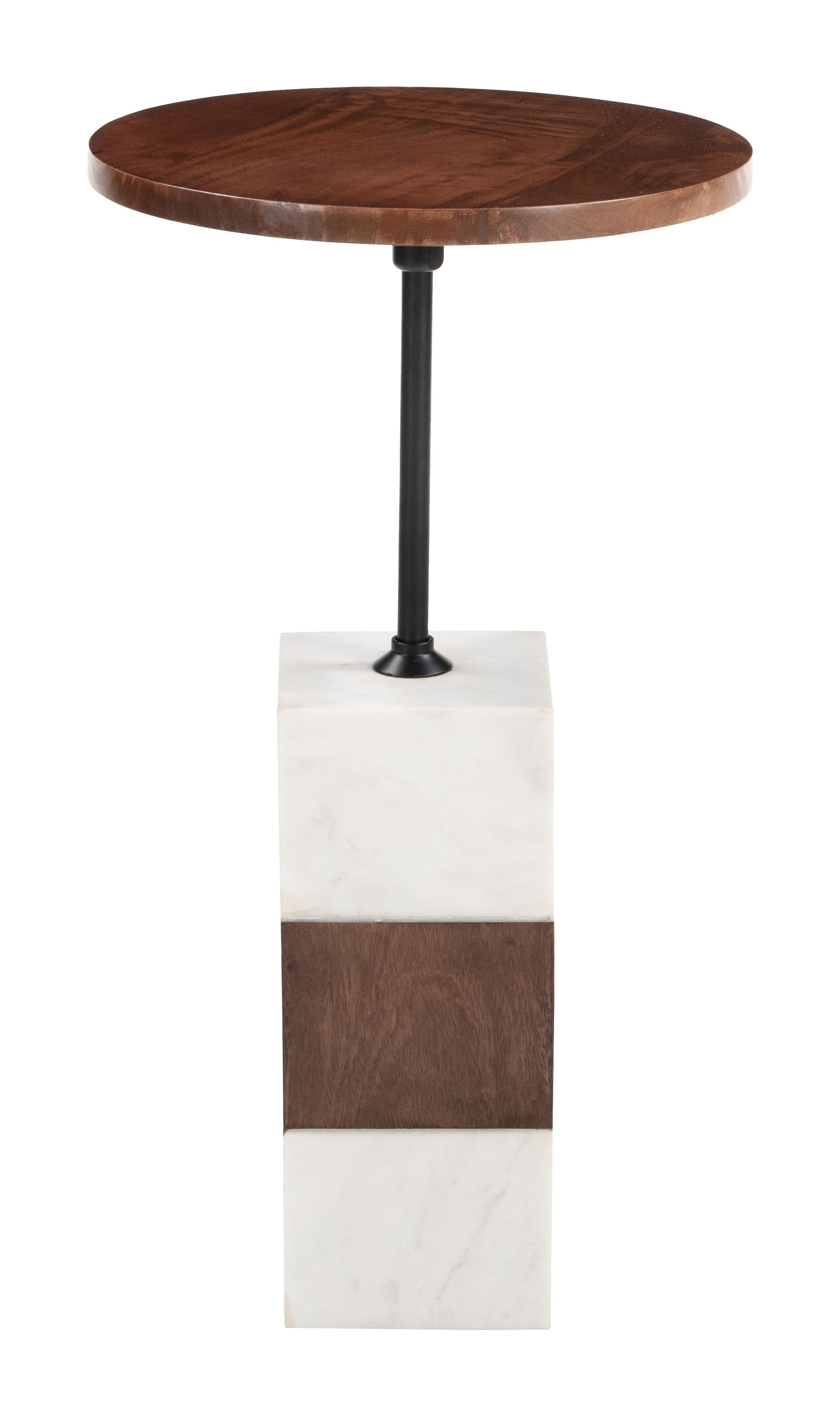 Stuk Brown & White Side Table - Ornate Home