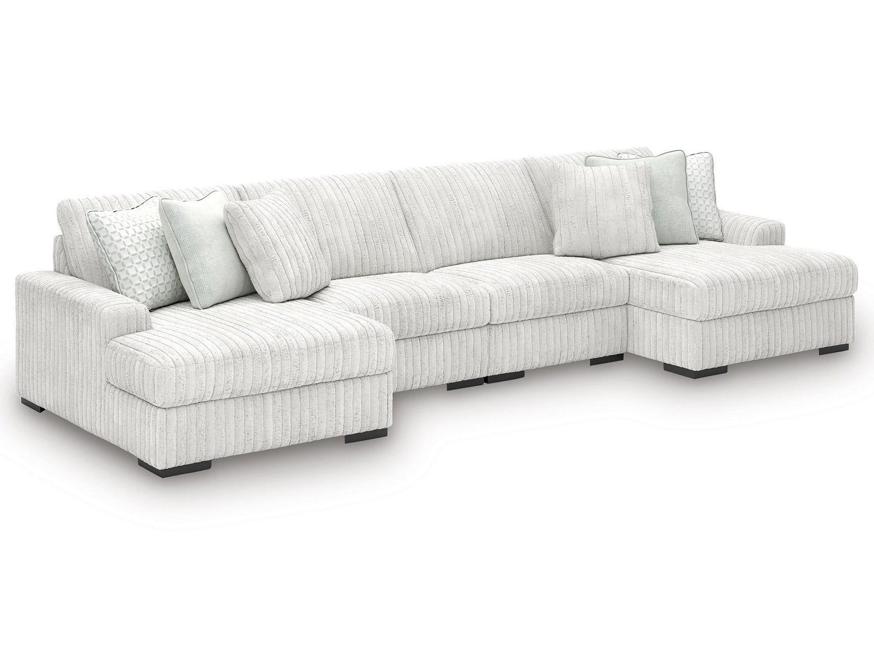 Stupendous Alloy 4-Piece Sectional with Double Chaise (Online Special Price) - Ornate Home