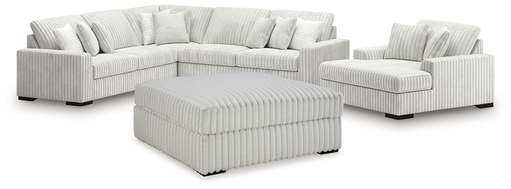 Stupendous Alloy 4-Piece Sectionals and Ottoman (Online Special Price) - Ornate Home