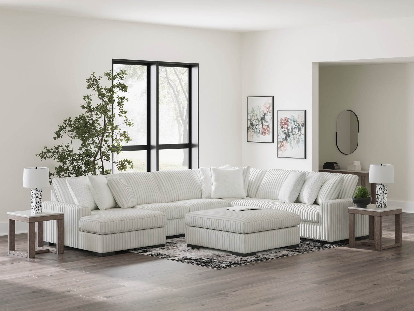 Stupendous Alloy 5-Piece LAF Sectional with Chaise - Ornate Home