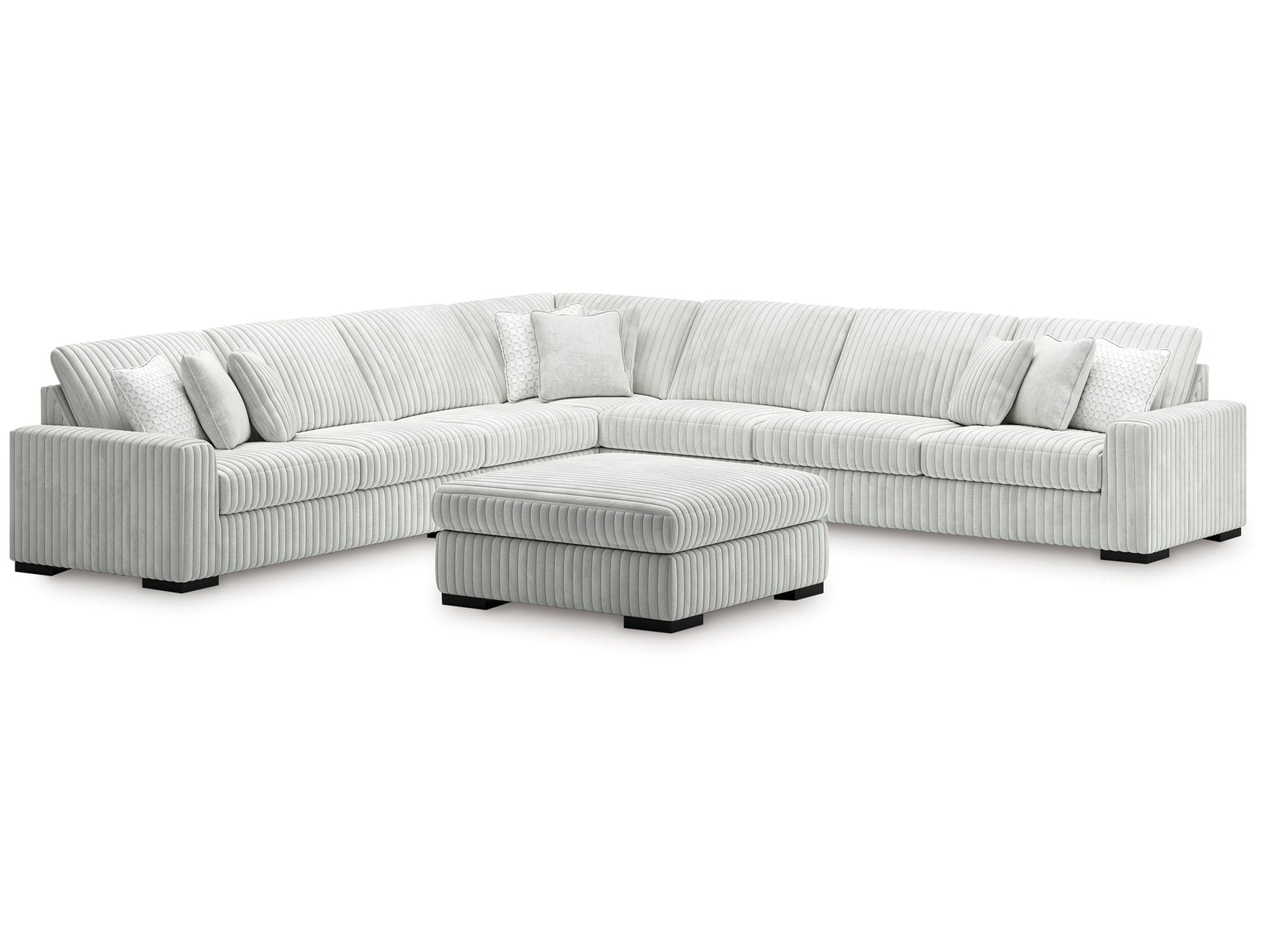 Stupendous Alloy 5-Piece Sectional and Ottoman (Online Special Price) - Ornate Home