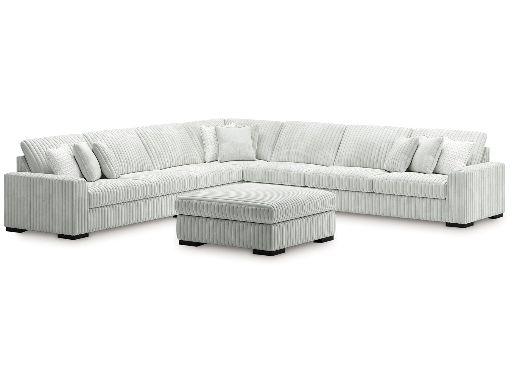 Stupendous Alloy 5-Piece Sectional and Ottoman - Ornate Home