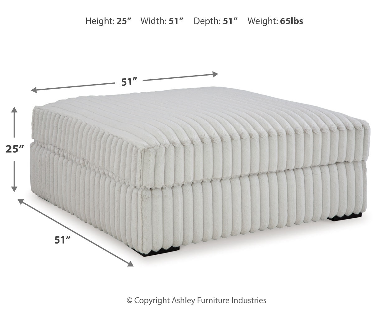 Stupendous Alloy Corduroy Oversized Accent Ottoman (Online Special Price) - Ornate Home