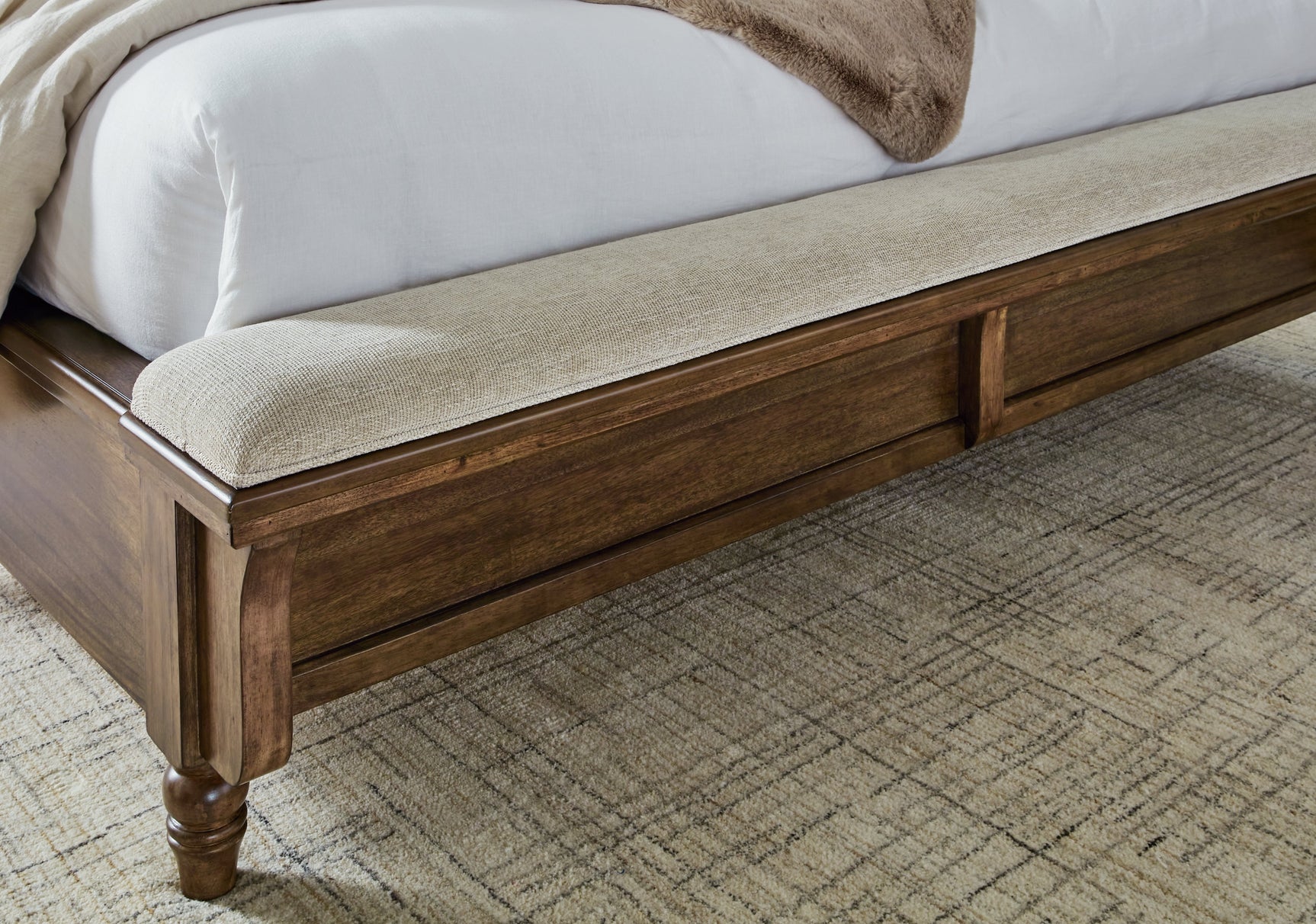 Sturlayne Brown California King Upholstered Panel Bed (Online Special Price) - Ornate Home