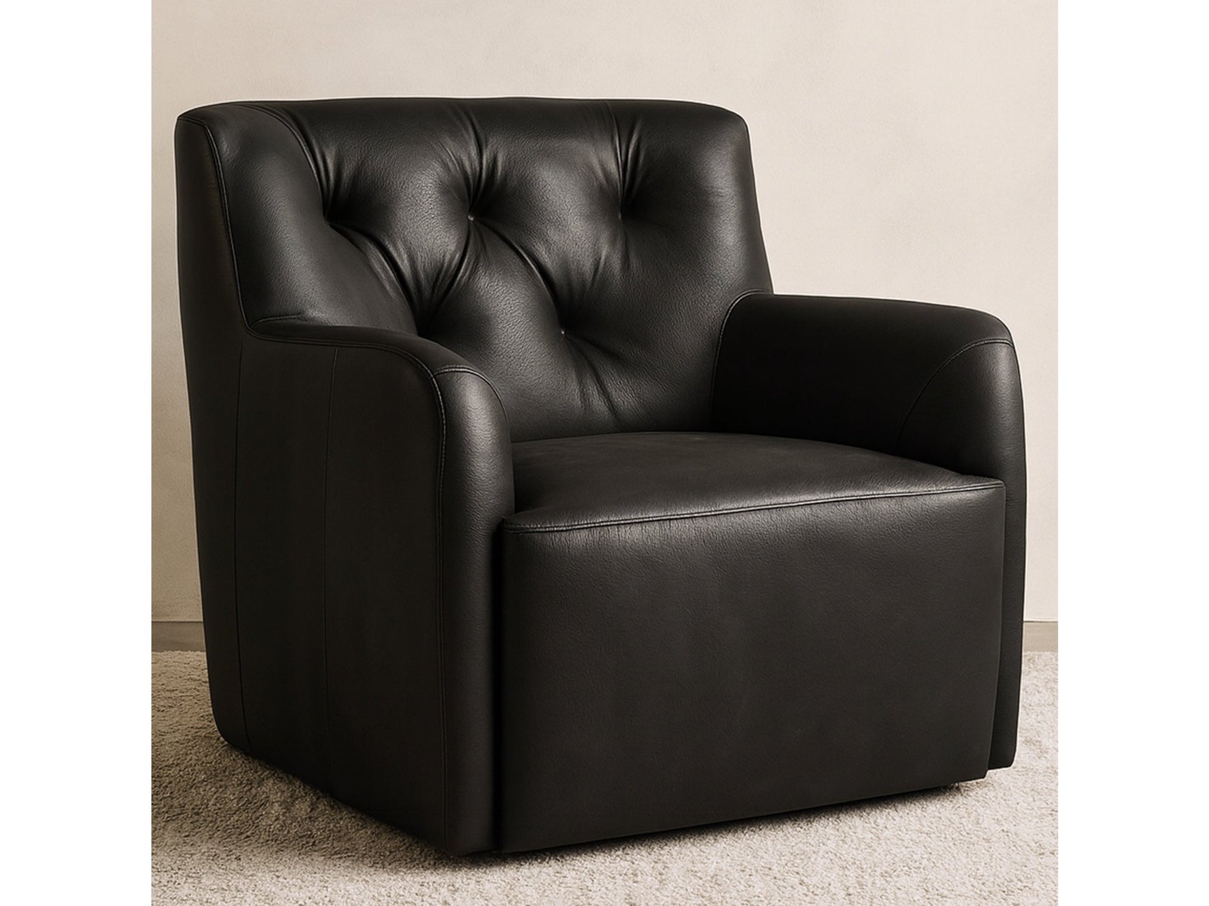 Sullivan Black Swivel Chair - Ornate Home