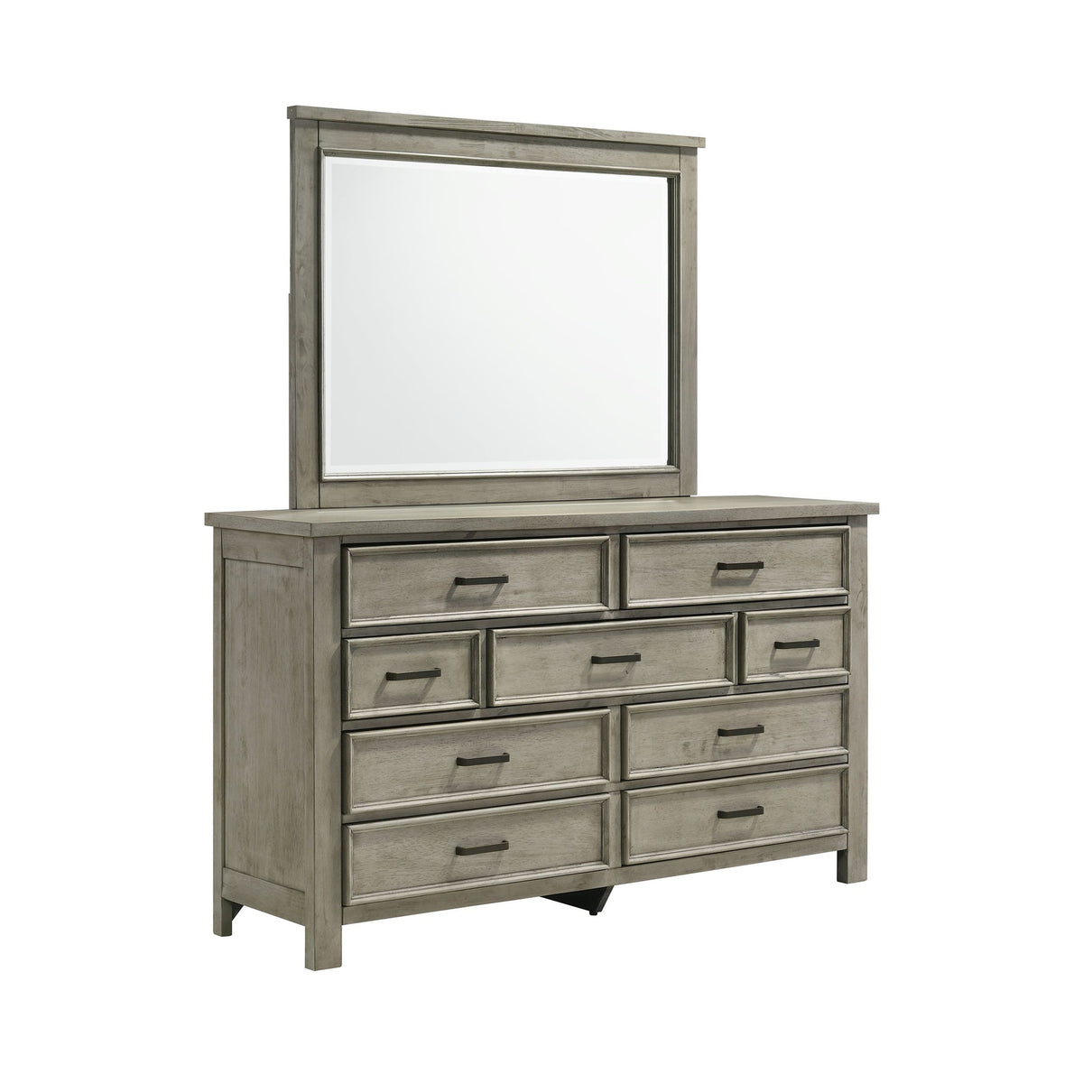 Sullivan Drift Grey Dresser & Mirror Set