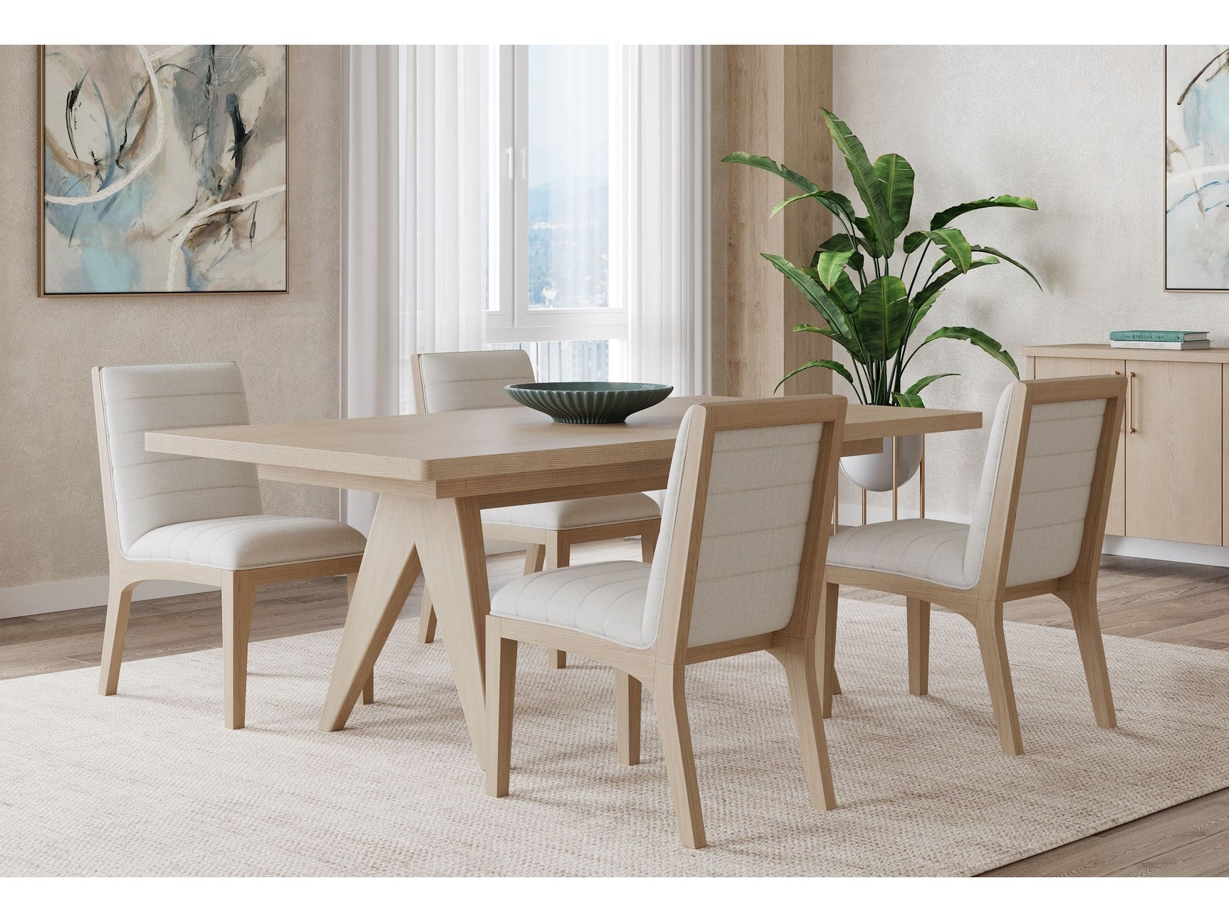 Sumire Ginger Ash Wood Rectangular Extension Table - Ornate Home