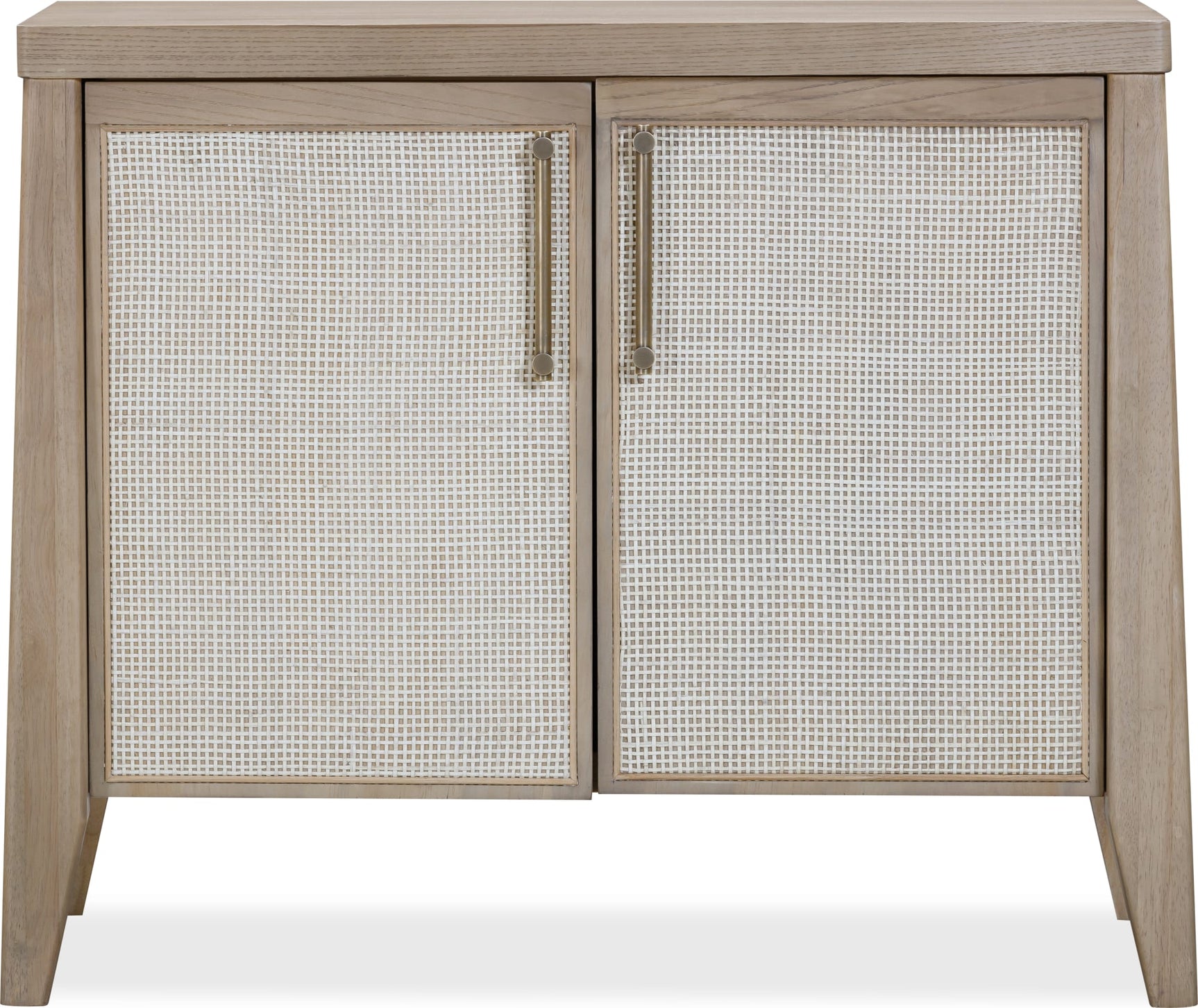 Sumire Ginger/Natural Cane Two Door Ash Wood Bachelor Chest - Ornate Home