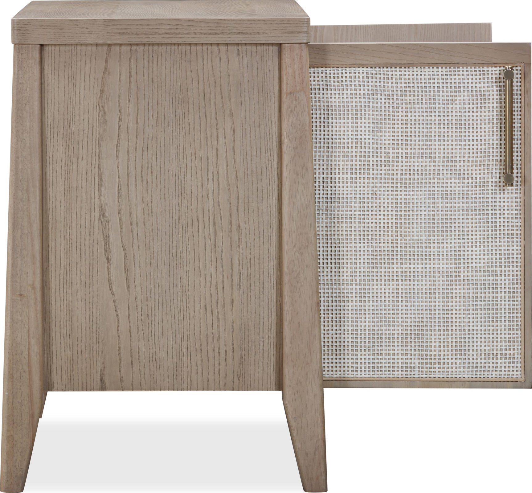 Sumire Ginger/Natural Cane Two Door Ash Wood Bachelor Chest - Ornate Home