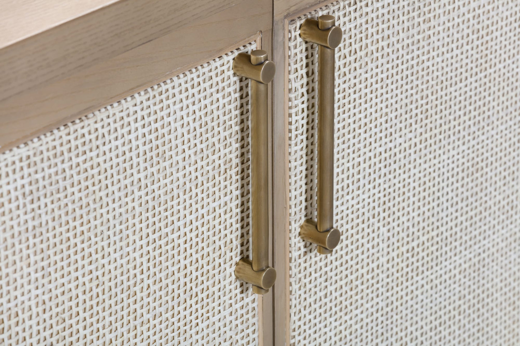 Sumire Ginger/Natural Cane Two Door Ash Wood Bachelor Chest - Ornate Home