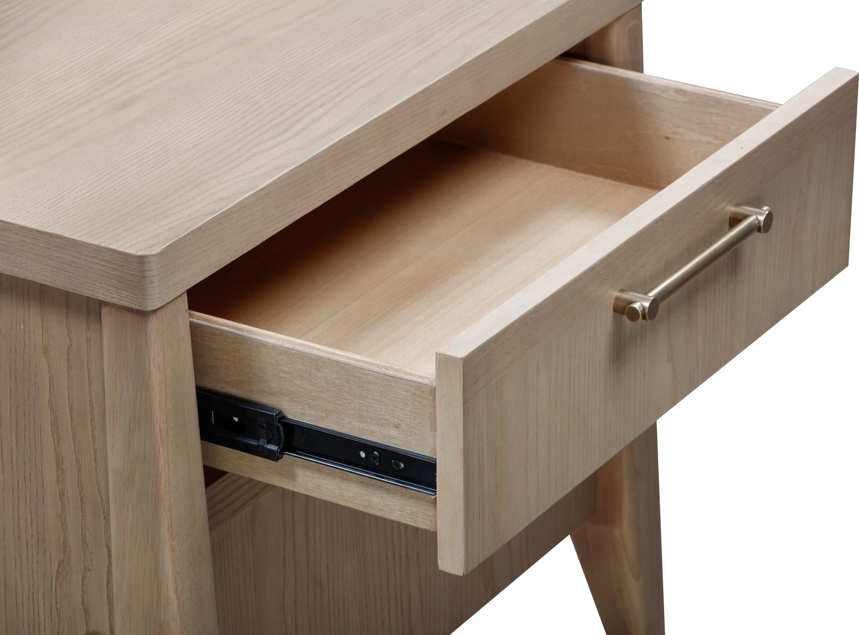 Sumire Ginger One Drawer One Shelf Ash Wood Nightstand - Ornate Home