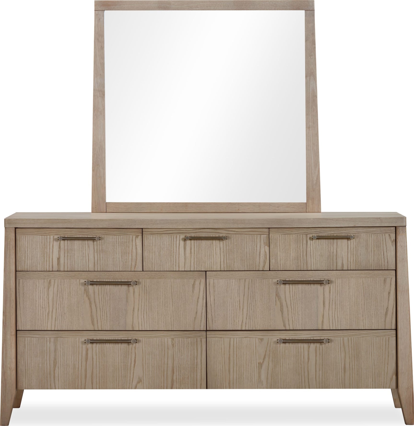 Sumire Ginger Seven Drawer Ash Wood Dresser - Ornate Home