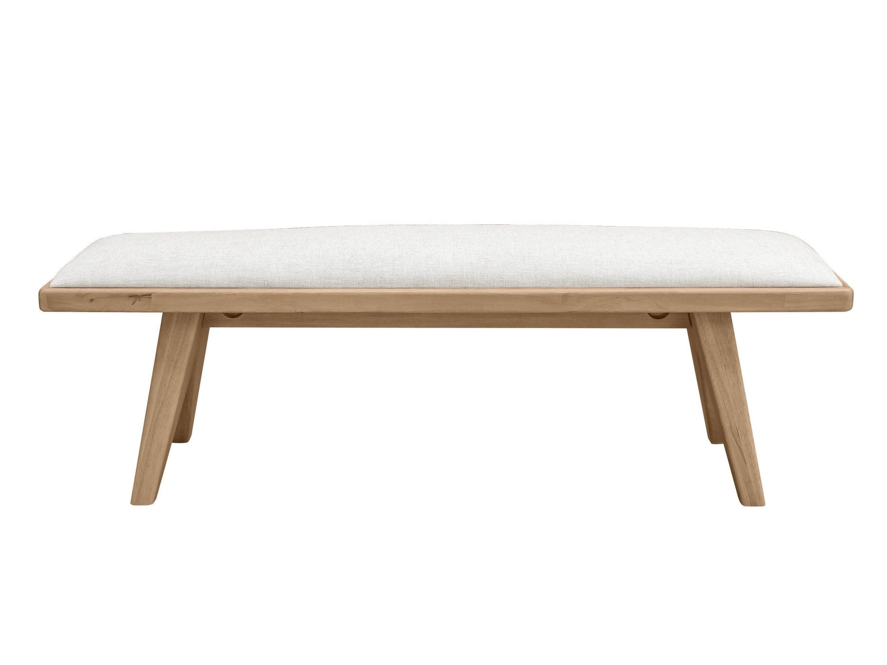 Sumire Upholstered Bench in Ginger and Natural Linen - Ornate Home