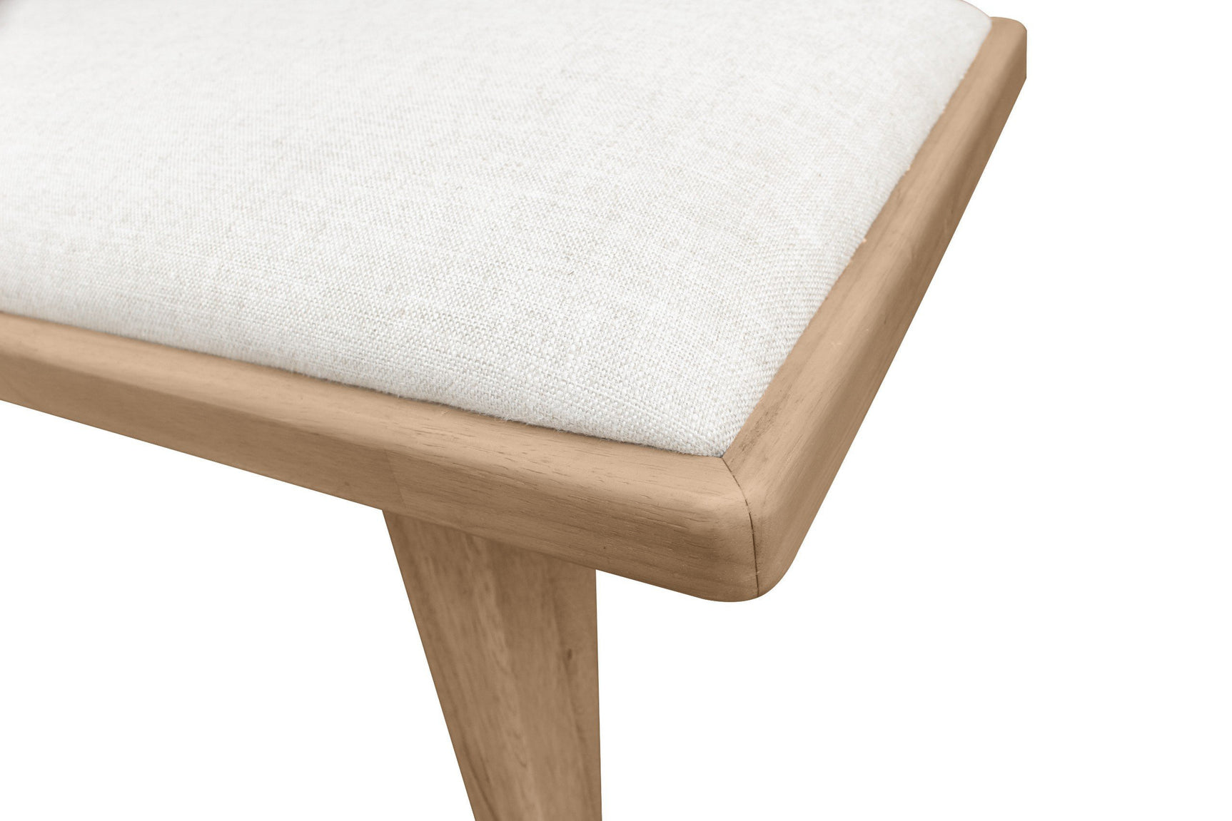 Sumire Upholstered Bench in Ginger and Natural Linen - Ornate Home