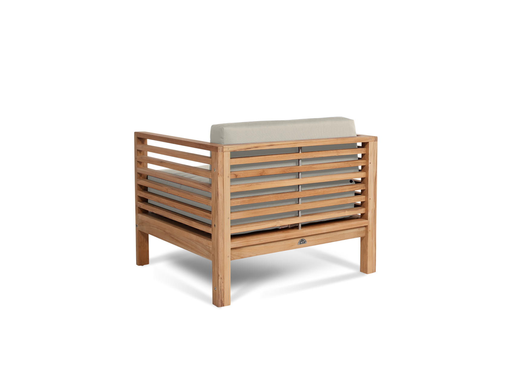 Summer 5-Piece Teak Canvas Outdoor Patio Deep Seating Set with Subrella Canvas Cushion - Ornate Home