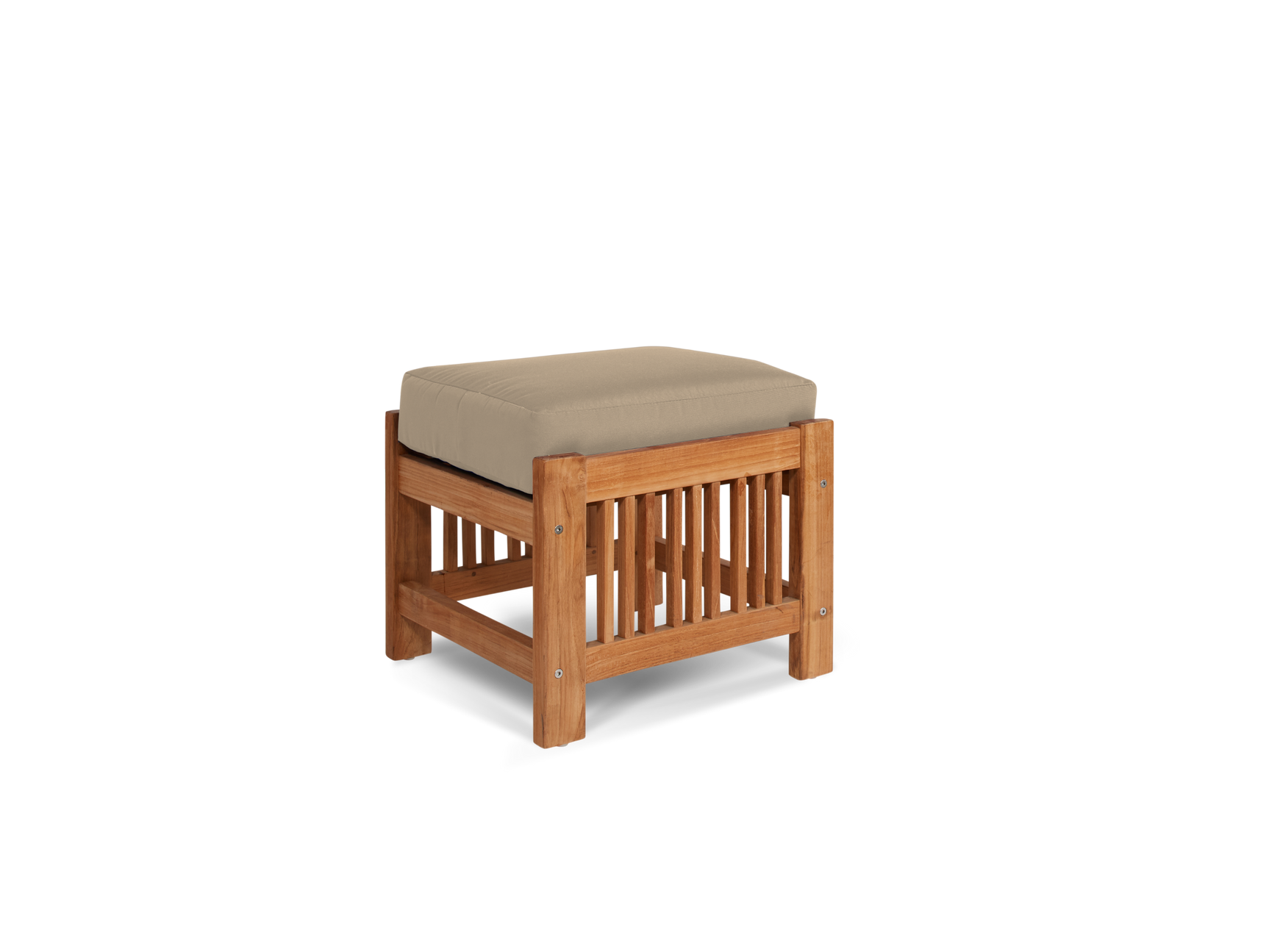 Summer 5-Piece Teak Fawn Outdoor Patio Deep Seating Set with Subrella Fawn Cushion - Ornate Home