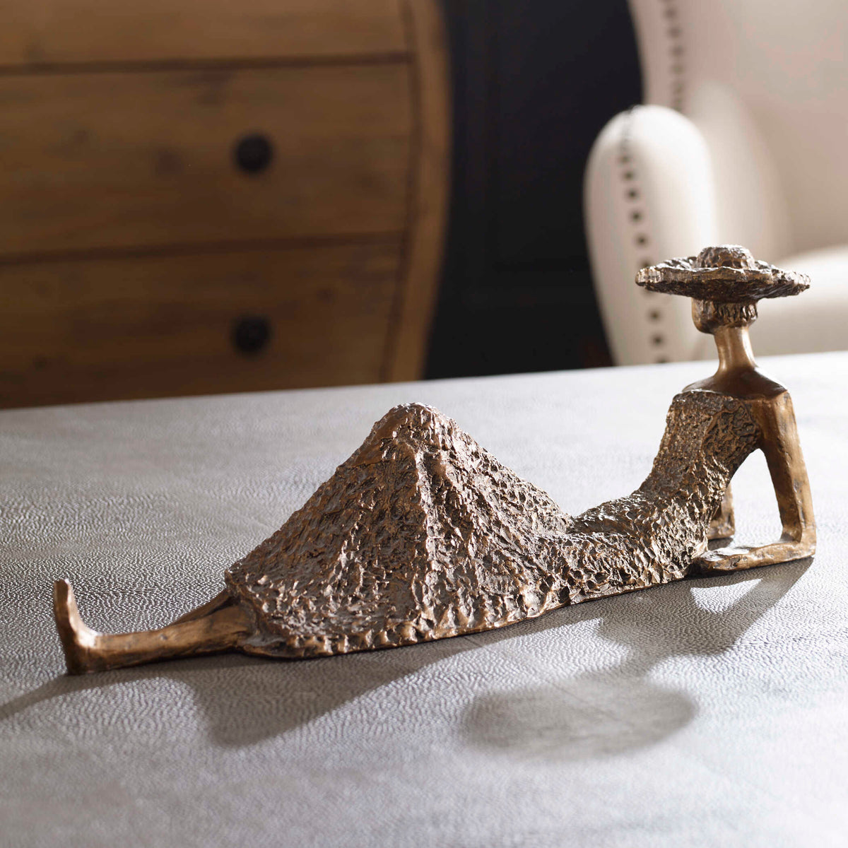 Summer Days Antique Bronze Sculpture - Ornate Home
