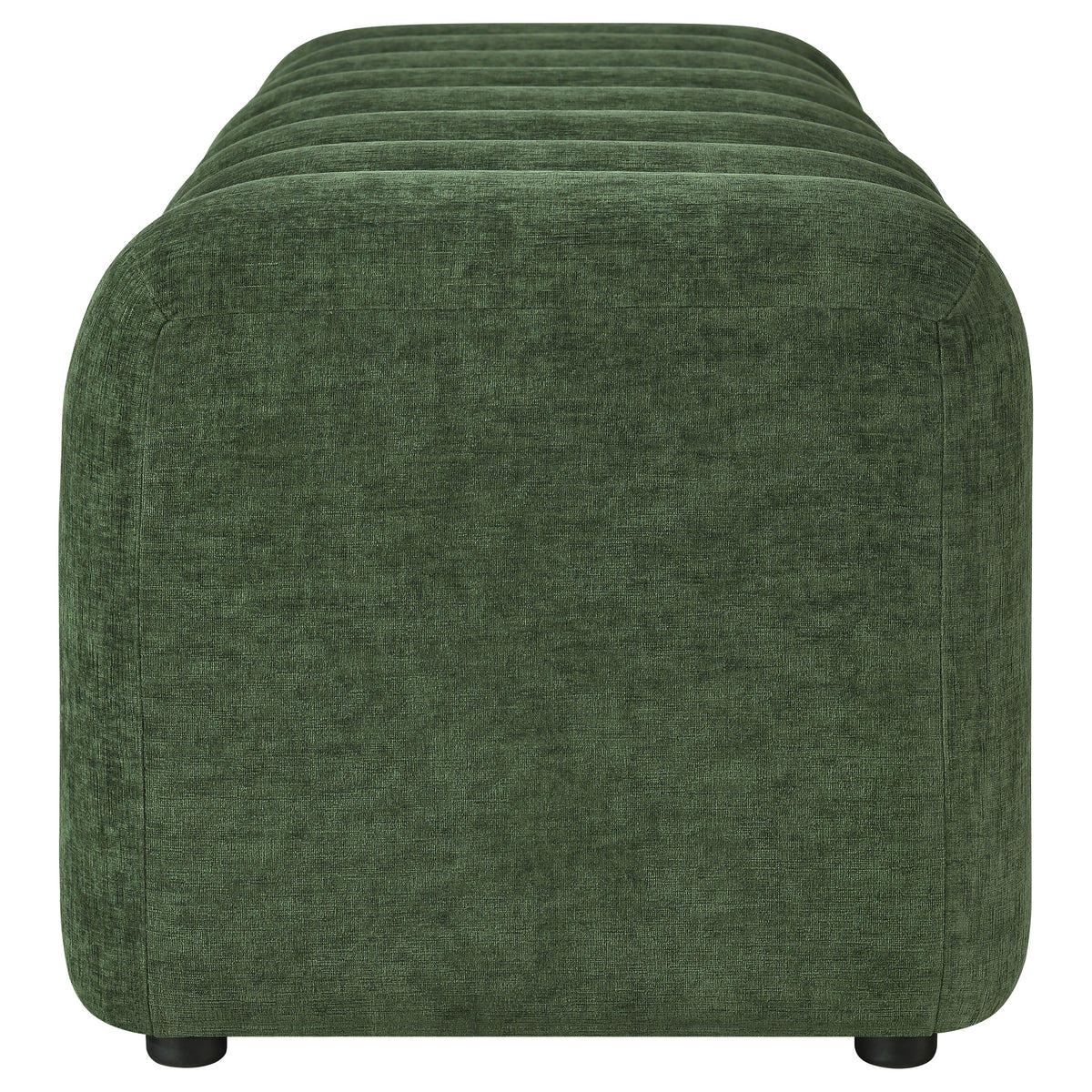 Summer Green Chenille Upholstered Channel Accent Bench - Ornate Home