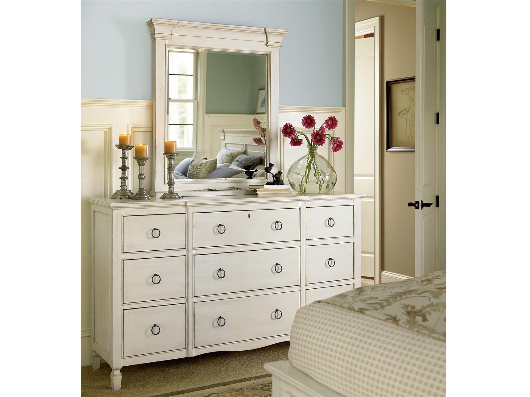 Summer Hill Cotton Nine Drawer Dresser - Ornate Home