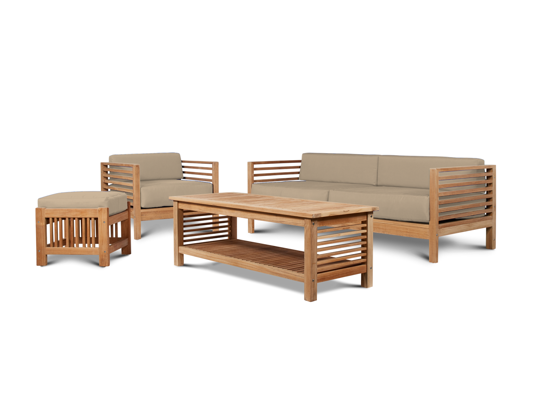 Summer Rectangular Teak Outdoor Coffee Table - Ornate Home