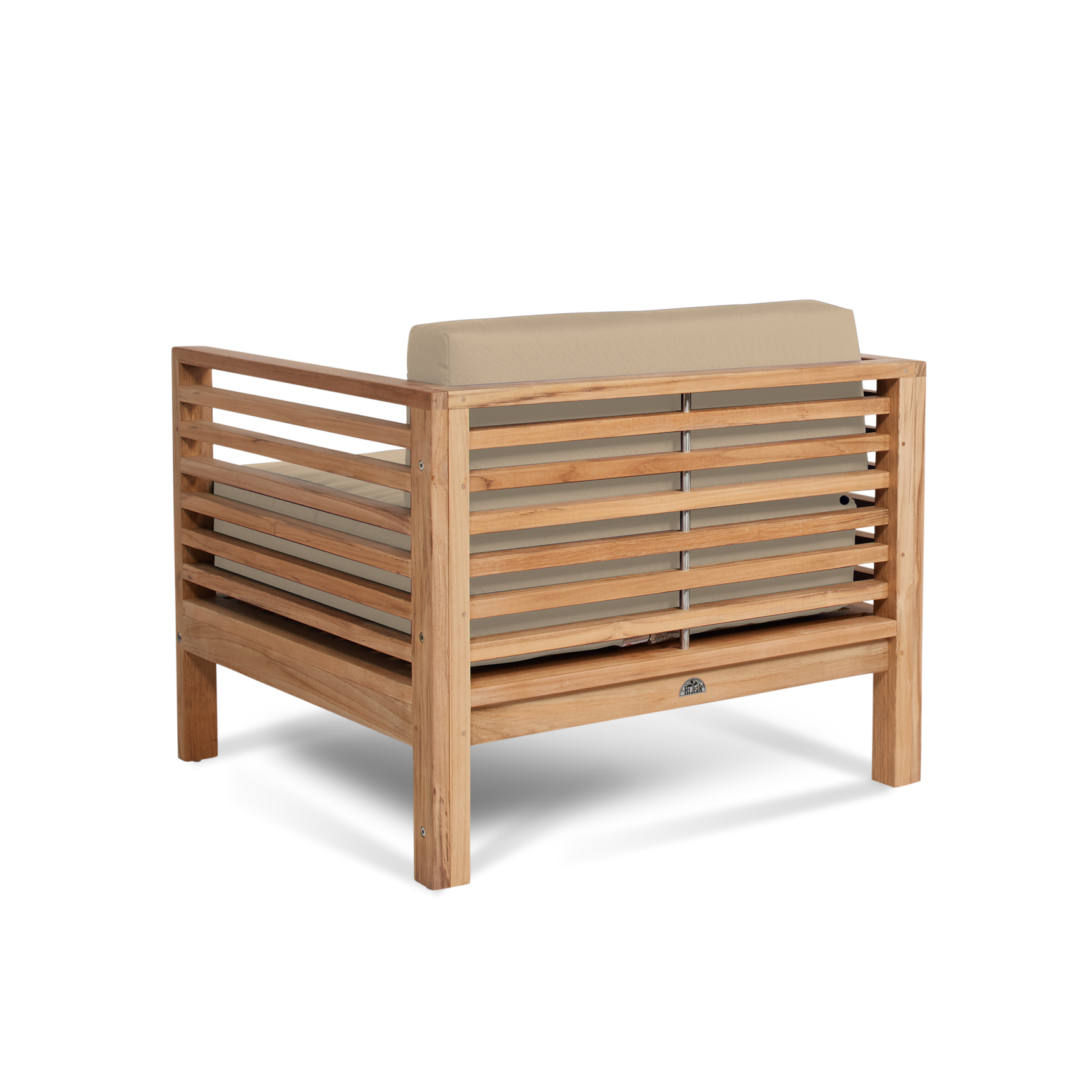 Summer Teak Fawn Outdoor Club Chair with Sunbrella® Cushion - Ornate Home