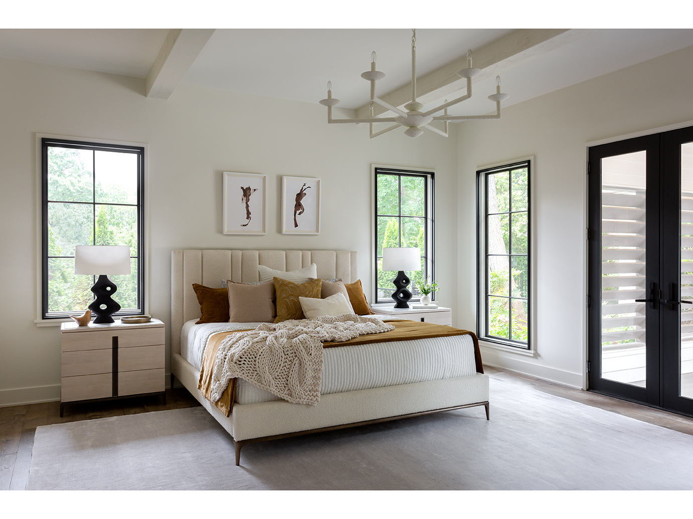 Summerland Snow King Upholstered Bed - Ornate Home