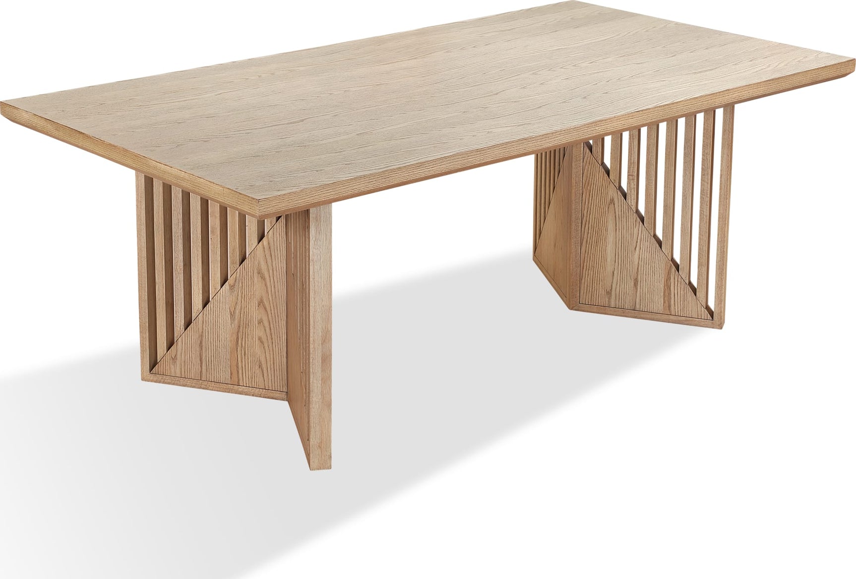 Sumner Natural Double Pedestal Oak Dining Table - Ornate Home