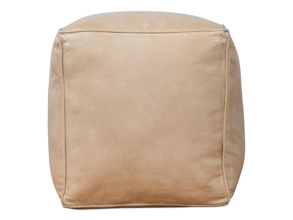 Sunday Afternoon Beige Leather Cube - Ornate Home