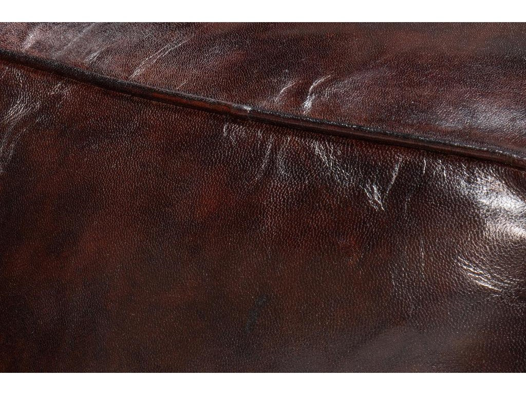 Sunday Afternoon Brown Leather Cube - Ornate Home