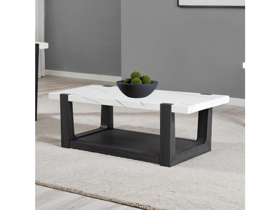 Sundbry White/Black Coffee Table - Ornate Home