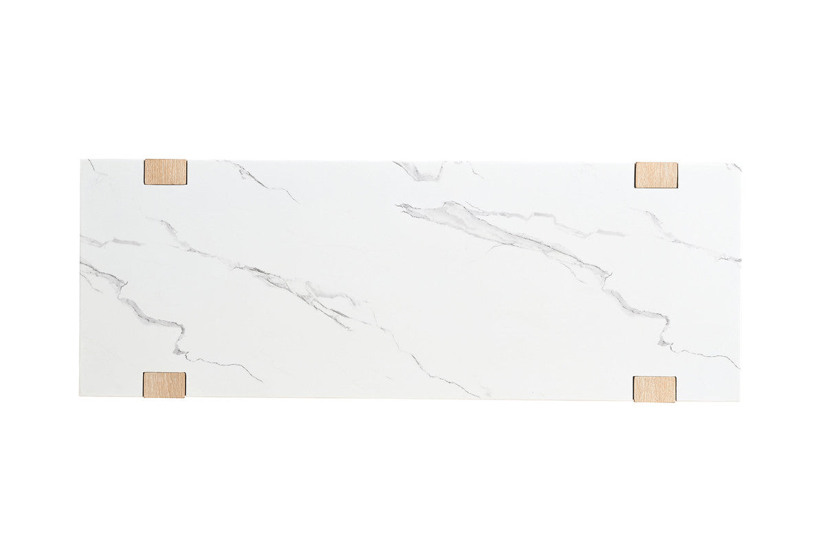 Sundbry White/Natural Sofa Table - Ornate Home