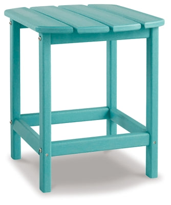 Sundown Treasure Turquoise Adirondack Chair with End Table - Ornate Home