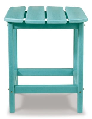 Sundown Treasure Turquoise Adirondack Chair with End Table - Ornate Home
