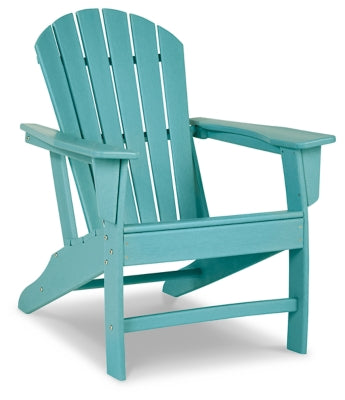 Sundown Treasure Turquoise Adirondack Chair with End Table - Ornate Home