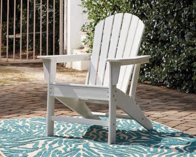 Sundown Treasure White Adirondack Chair with End Table - Ornate Home